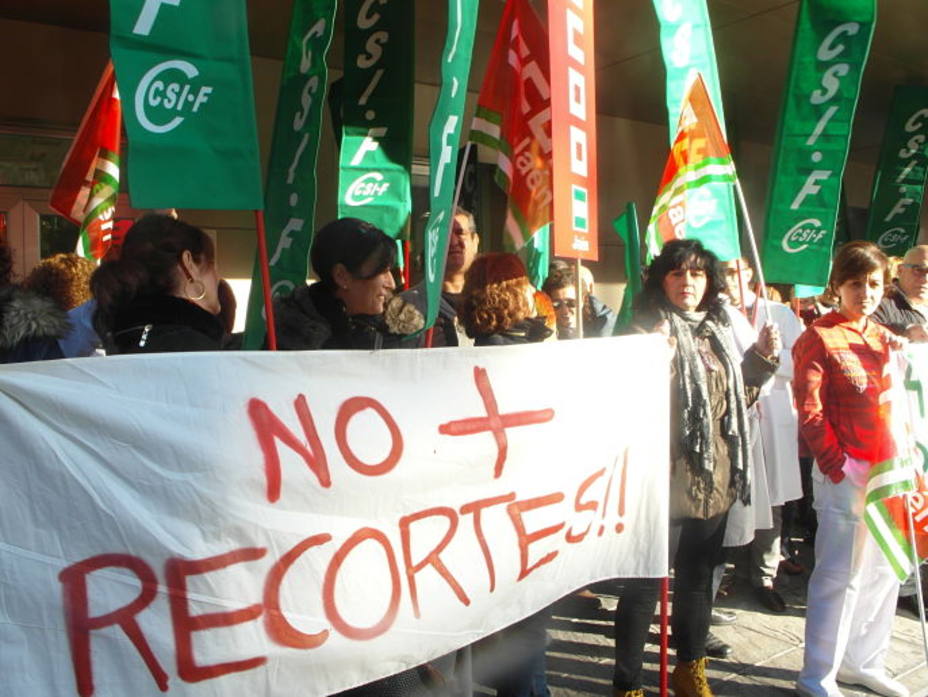 Manifestación de CSIF en contra de los recortes