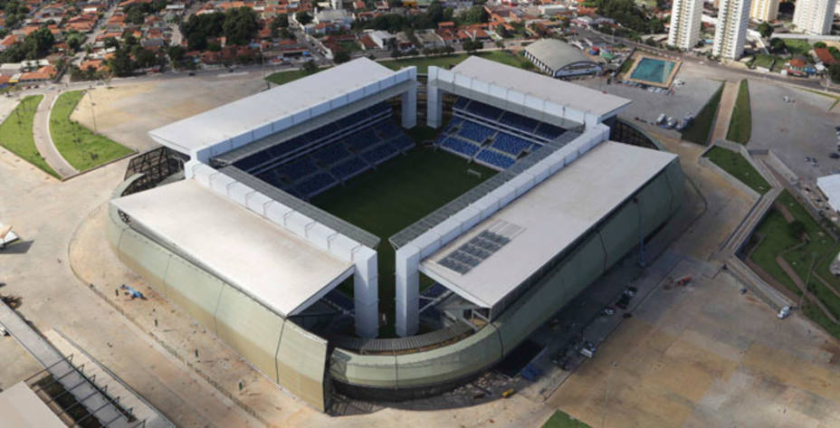 El estadio mundialista de Cuiabá. REUTERS