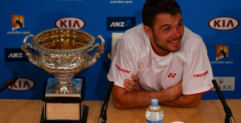 Wawrinka piensa celebrar por todo lo alto su Open de Australia. Reuters.