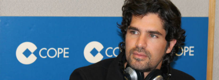 El actor Verástegui durante la entrevista. Diego González.