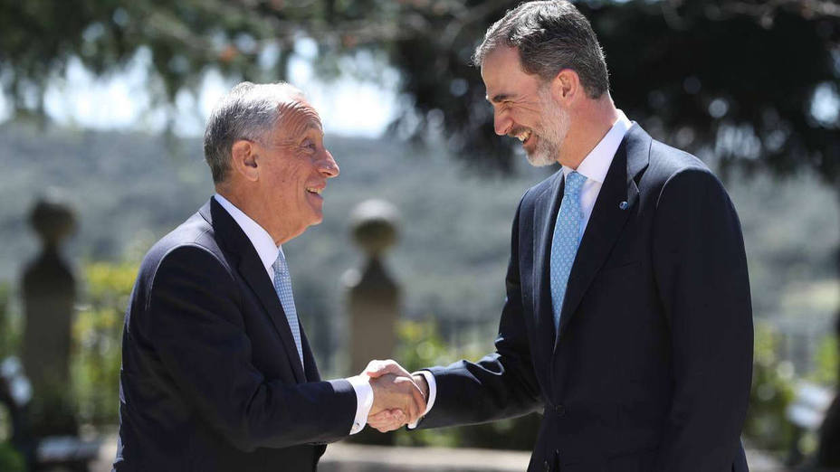 El presidente de Portugal, Marcelo Rebelo de Sousa, en su visita de Estado a España