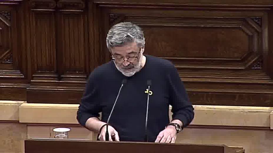 El portavoz de la CUP en el Parlament, Carles Riera