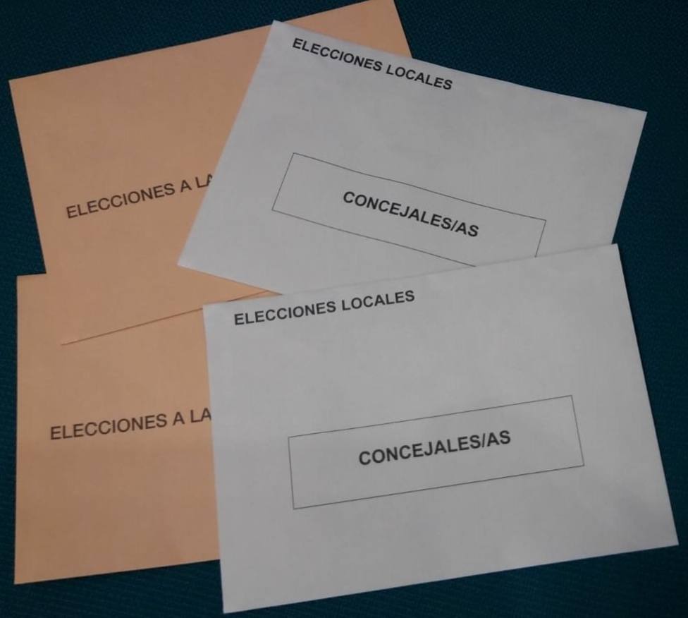 Sobres de votaciÃ³n para las elecciones municipales y autonÃ³micas