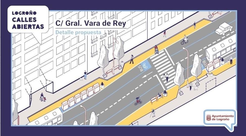 Vara de Rey contará con el primer carril bus de la ciudad y verá ampliadas sus aceras hasta los cinco metros