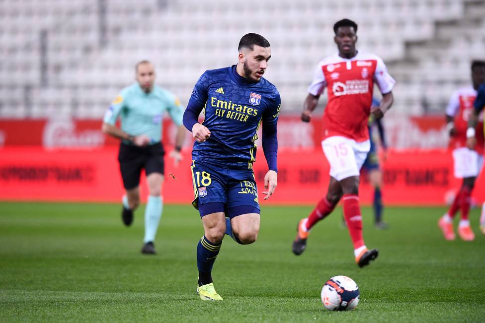 18 RAYAN CHERKI (OL) FOOTBALL : Reims vs Lyon - Ligue 1 Uber Eats - 12/03/2021 FEP/Panoramic PUBLICATIONxNOTxINxFRAxITA