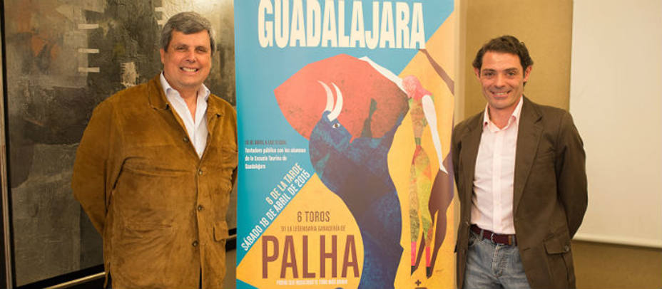 Joao Folque y Sánchez Vara en la presentación del festejo de Guadalajara. PRIME TIME COMUNICACIÓN