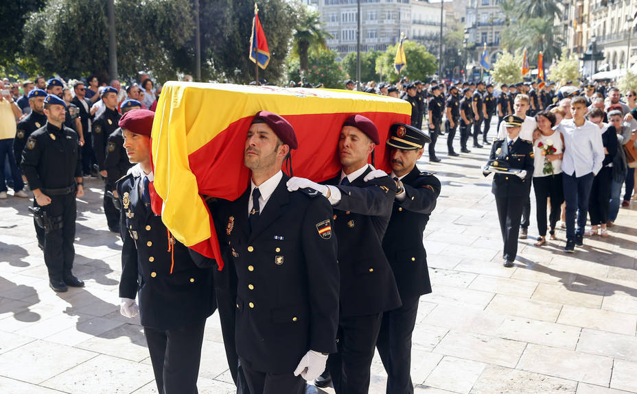 Funeral en memoria del subinspector del Grupo de Homicidios de la Jefatura Superior de Policía de València Blas Gámez