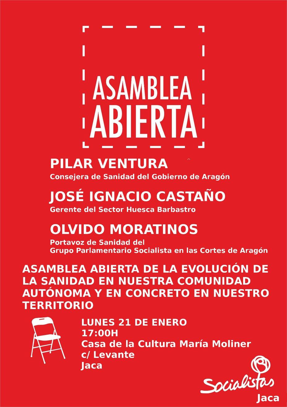 Asamblea abierta del PSOE en Jaca