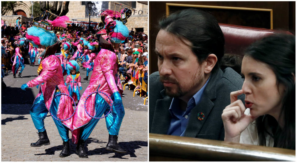 El disfraz de carnaval que no gustará a Irene Montero y Pablo Iglesias