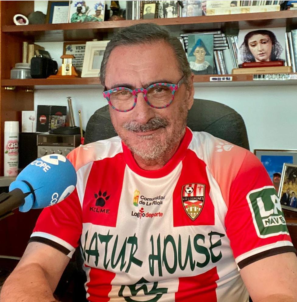 Carlos Herrera sorprende con los colores de la UD Logroñés: A mis amigos riojanos