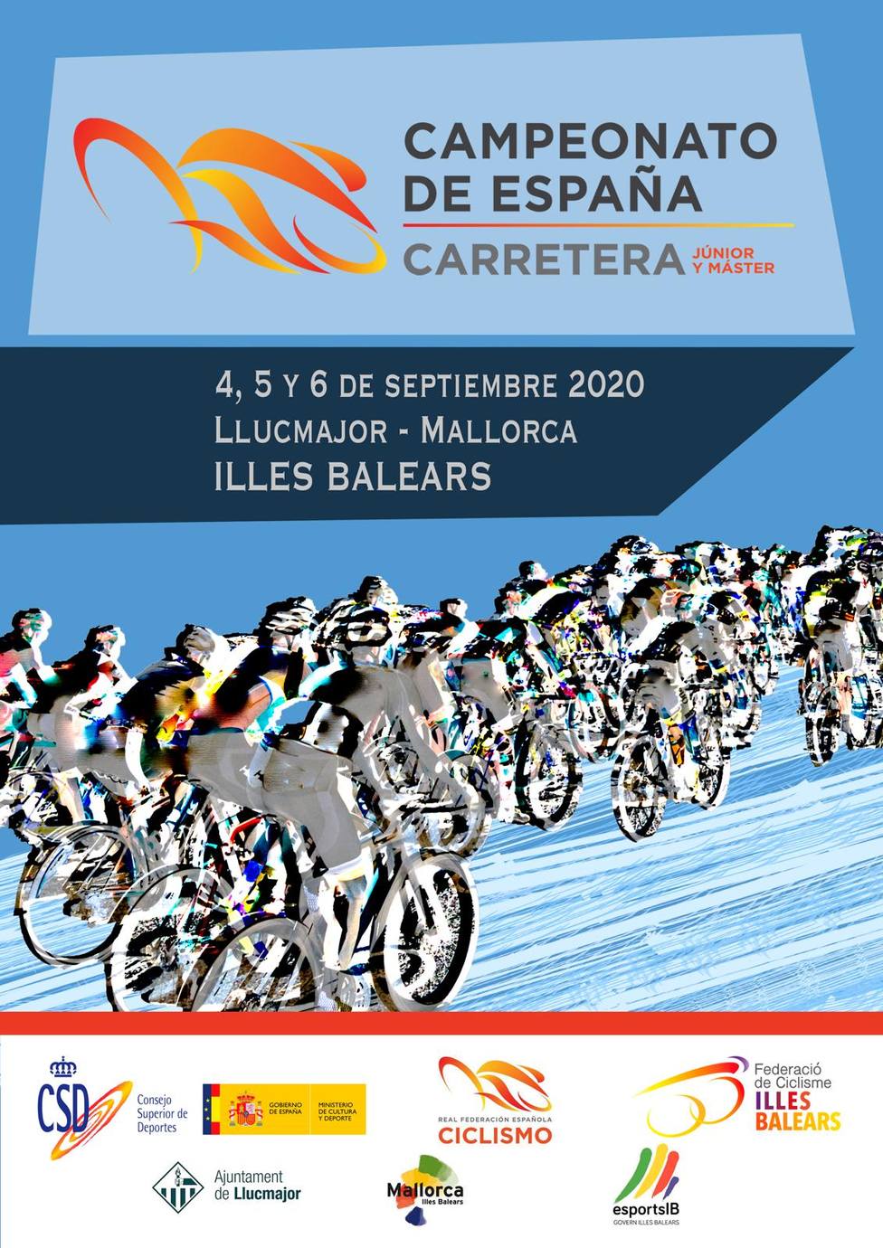 Cartel del Campeonato de España Junior y Máster 2020