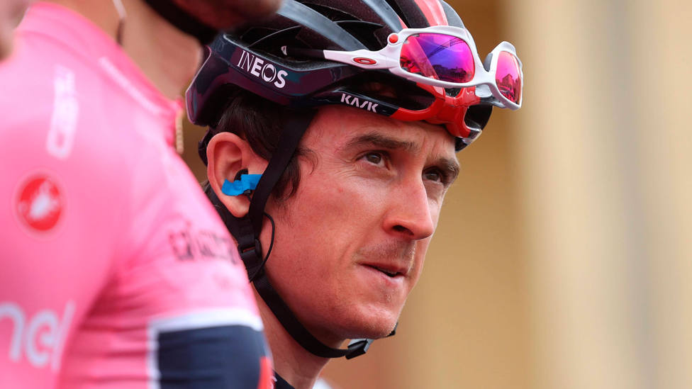 Geraint Thomas, con gesto contrariado, al término de la tercera etapa del Giro de Italia 2020. CORDONPRESS
