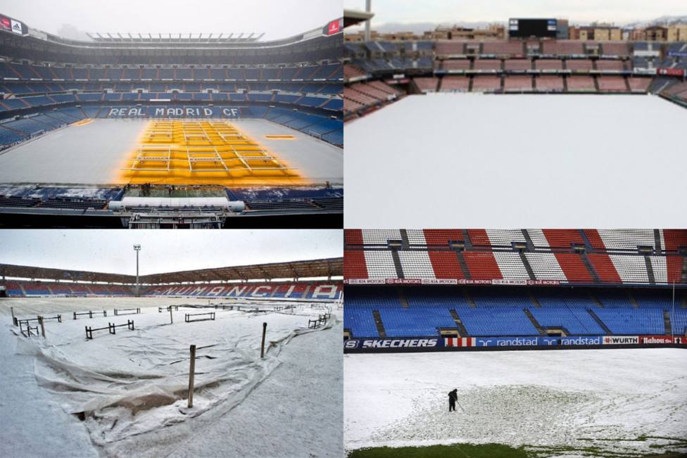 Las mayores nevadas del fútbol español en los últimos años