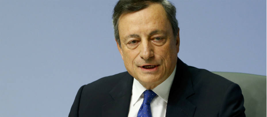 El presidente del Banco Central Europeo (BCE), Mario Draghi, durante una rueda de prensa en Fráncfort (Alemania). EFE
