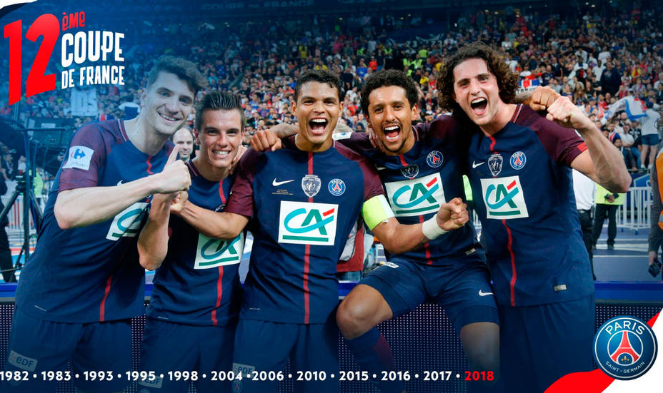 El PSG celebra la conquista de su 12ª Copa de Francia