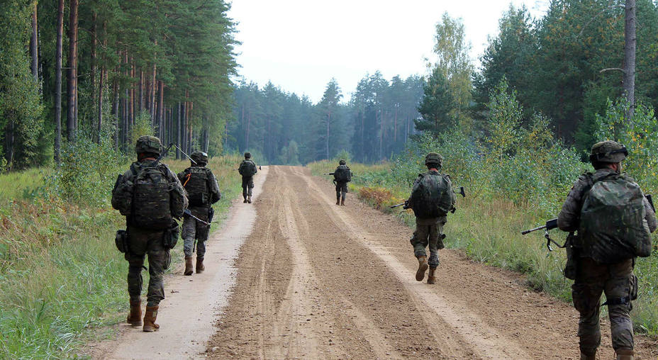 Militares españoles en misión en Letonia. Foto EMAD
