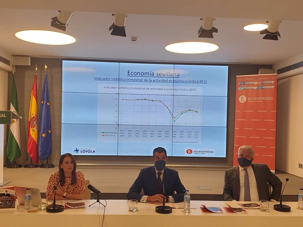 Sevilla.-El Colegio de Economistas estima una subida del PIB del 5,3% y un paro del 23,1% en 2021 en la provincia