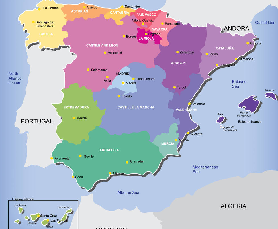 El mapa que muestra las Comunidades Autónomas más queridas y odiadas por los españoles