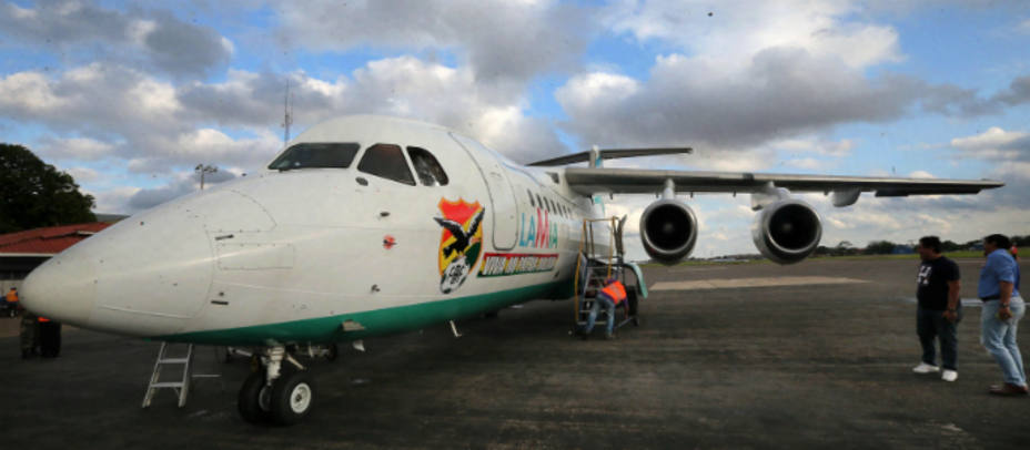 Imagen de un avión de la aerolínea Lamia. REUTERS