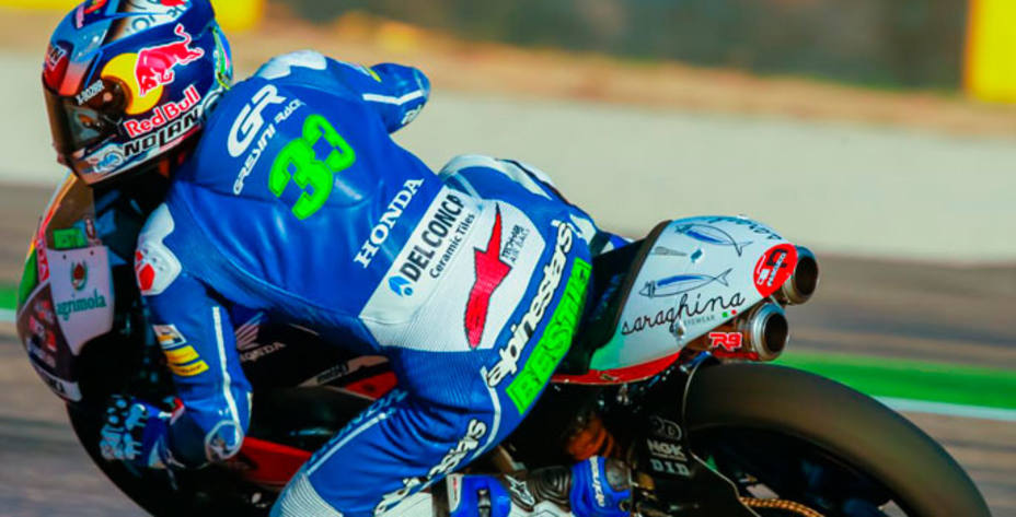 El italiano Bastianini fue el más rápido en la calificación de Moto3 en Alcañiz. Foto: MotoGP.