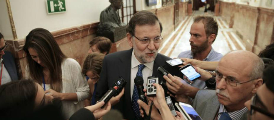Mariano Rajoy en los pasillos del Congreso. EFE