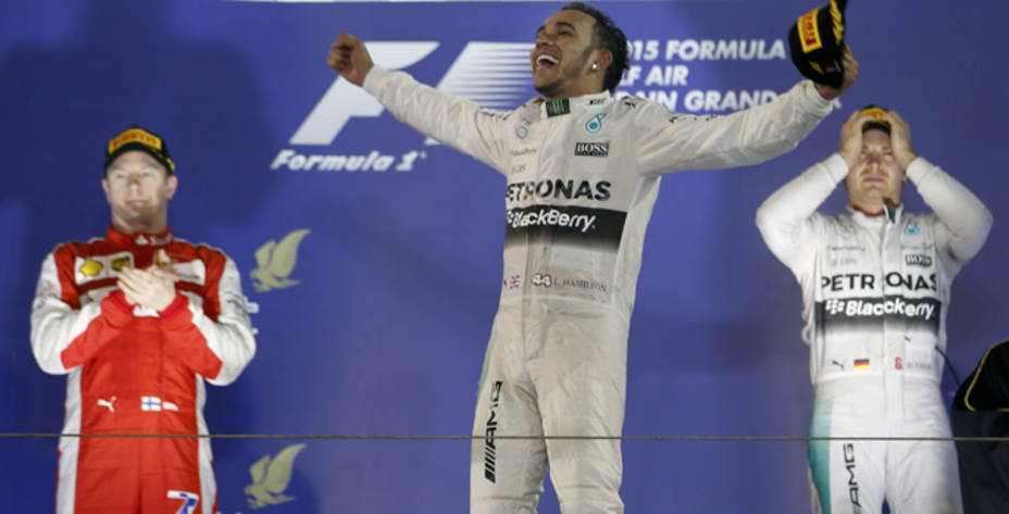 Hamilton, Raikkonen y Rosberg podio en Barhein (Reuters)