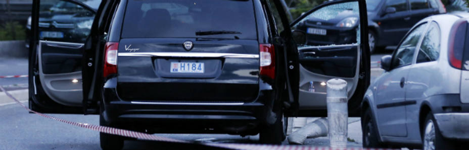 El coche de la multimillonaria tras el ataque sufrido (Reuters)