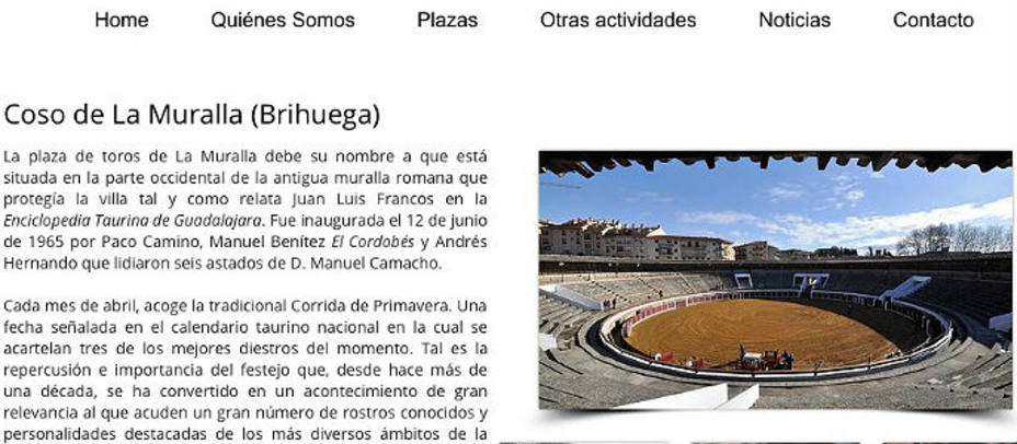 Captura de la nueva web www.guadaltauro.com