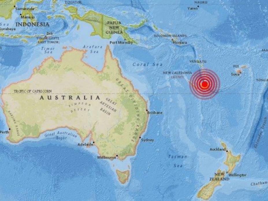 Un terremoto de magnitud 6,1 sacude Nueva Caledonia, en el Pacífico Sur