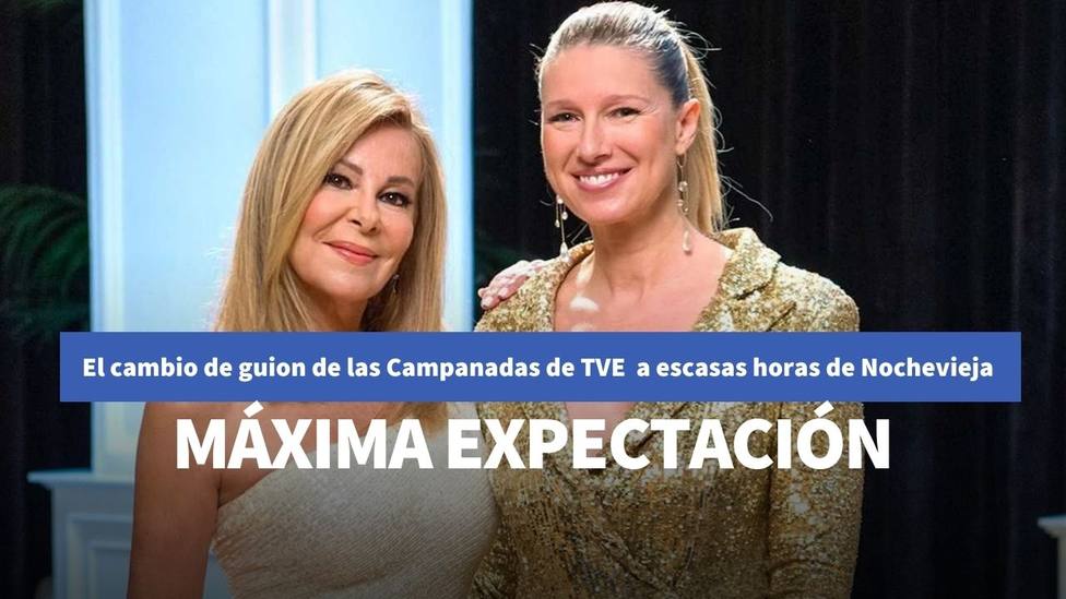 El cambio de guion de TVE a escasas horas de las Campanadas con Ana Obregón y Anne Igartiburu