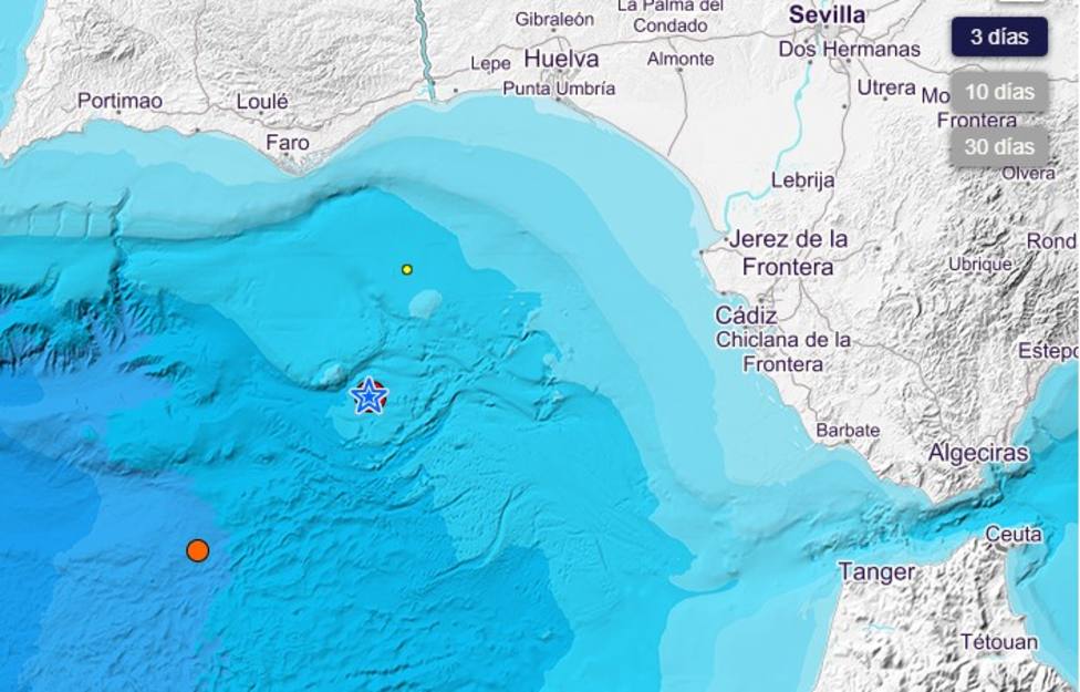 Terremoto de 4,4 en el golfo de Cádiz