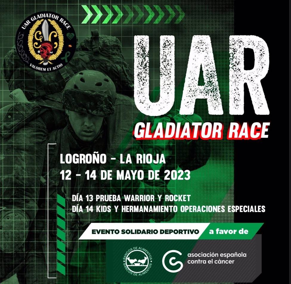 El evento solidario-deportivo de la Guardia Civil UAR GLADIATOR RACE llega este fin de semana a Logroño
