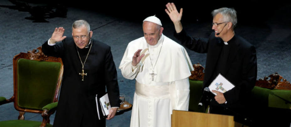 UN momento del viaje del Papa a Suecia. Foto: Reuters.