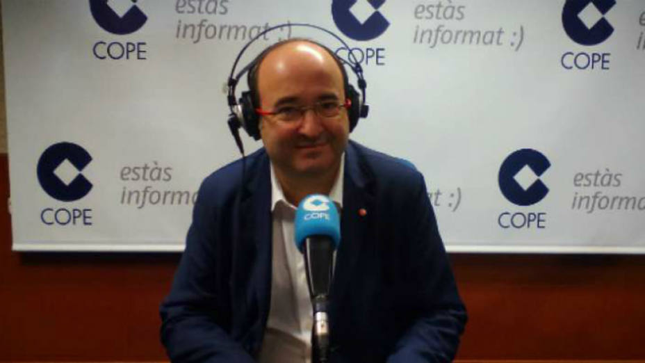 Miquel Iceta en los estudios de COPE Barcelona en una entrevista anterior.