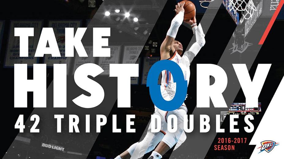 Westbrook suma su 42º triple-doble y entra en la historia de la NBA