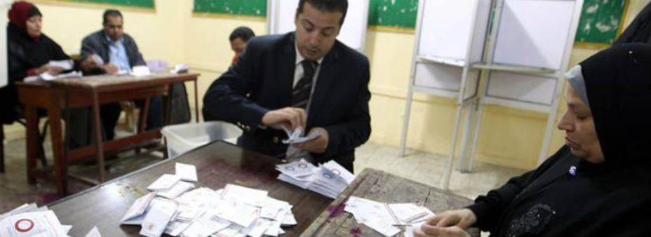 Recuento de votos en Egipto. EFE
