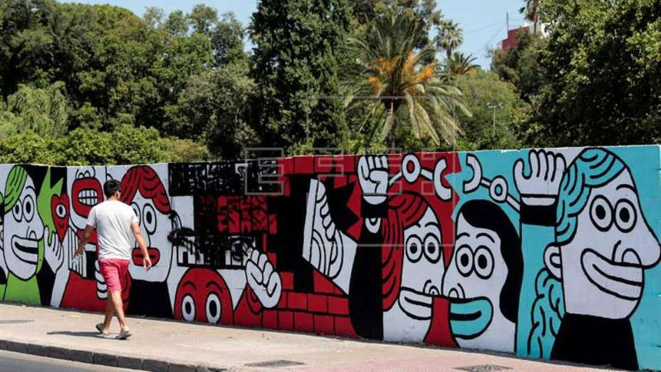 Valencia cede un espacio público para un mural que critica el fallo judicial de Alsasua