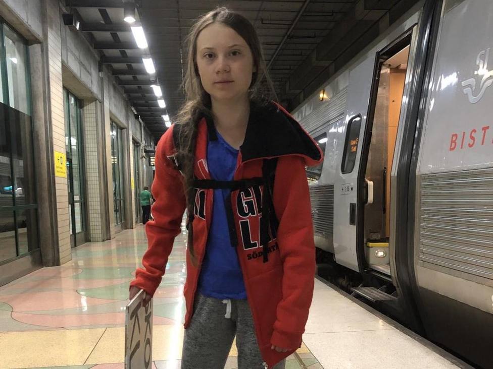 El tren, la opción más probable de Greta Thunberg para llegar a Madrid