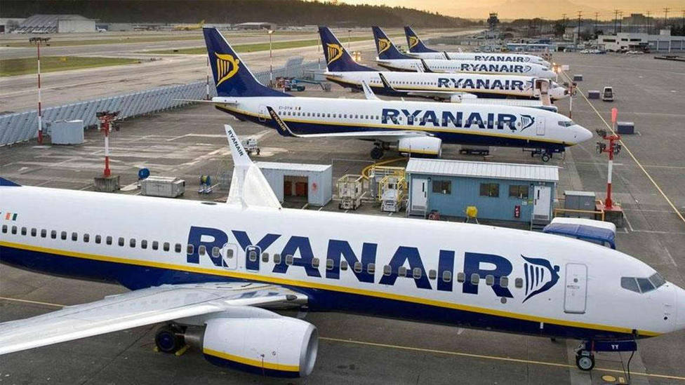 Varias aeronaves de Ryanair