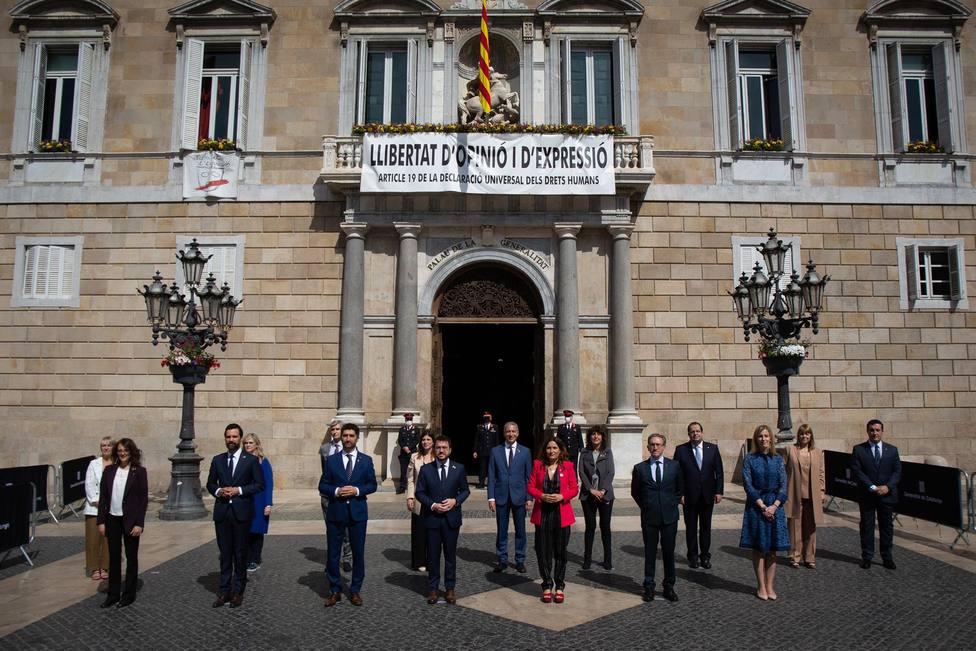 El Govern catalan tras el acto de posesión de sus cargos