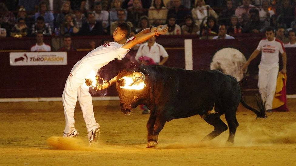 Concurso de recortes en la plaza de toros de La Misericordia de Zaragoza