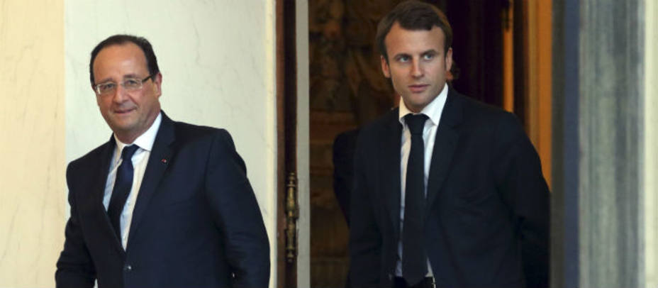 François Hollande y Emmanuel Macron, nuevo ministro de Economía / REUTERS