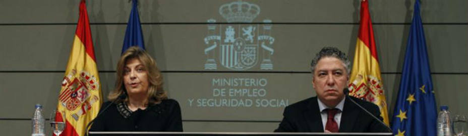 Engracia Hidalgo y Tomás Burgos, secretarios de Estado de Empleo y Seguridad Social, respectivamente. EFE