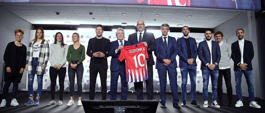 Telefónica amplía su alianza con el Atlético de Madrid y será su socio tecnológico los próximos cuatro años