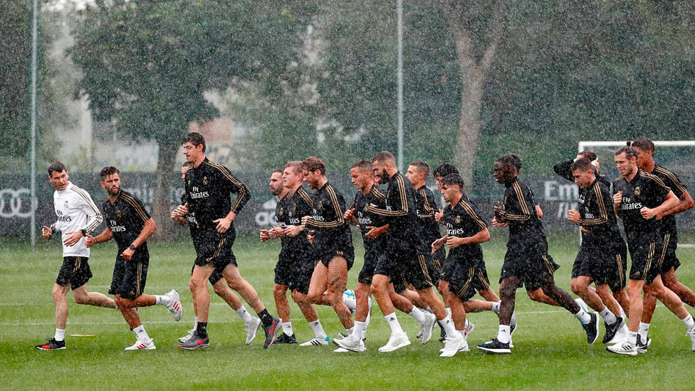 El Real Madrid se entrena en Montreal bajo la lluvia (IMAGEN: Real Madrid)