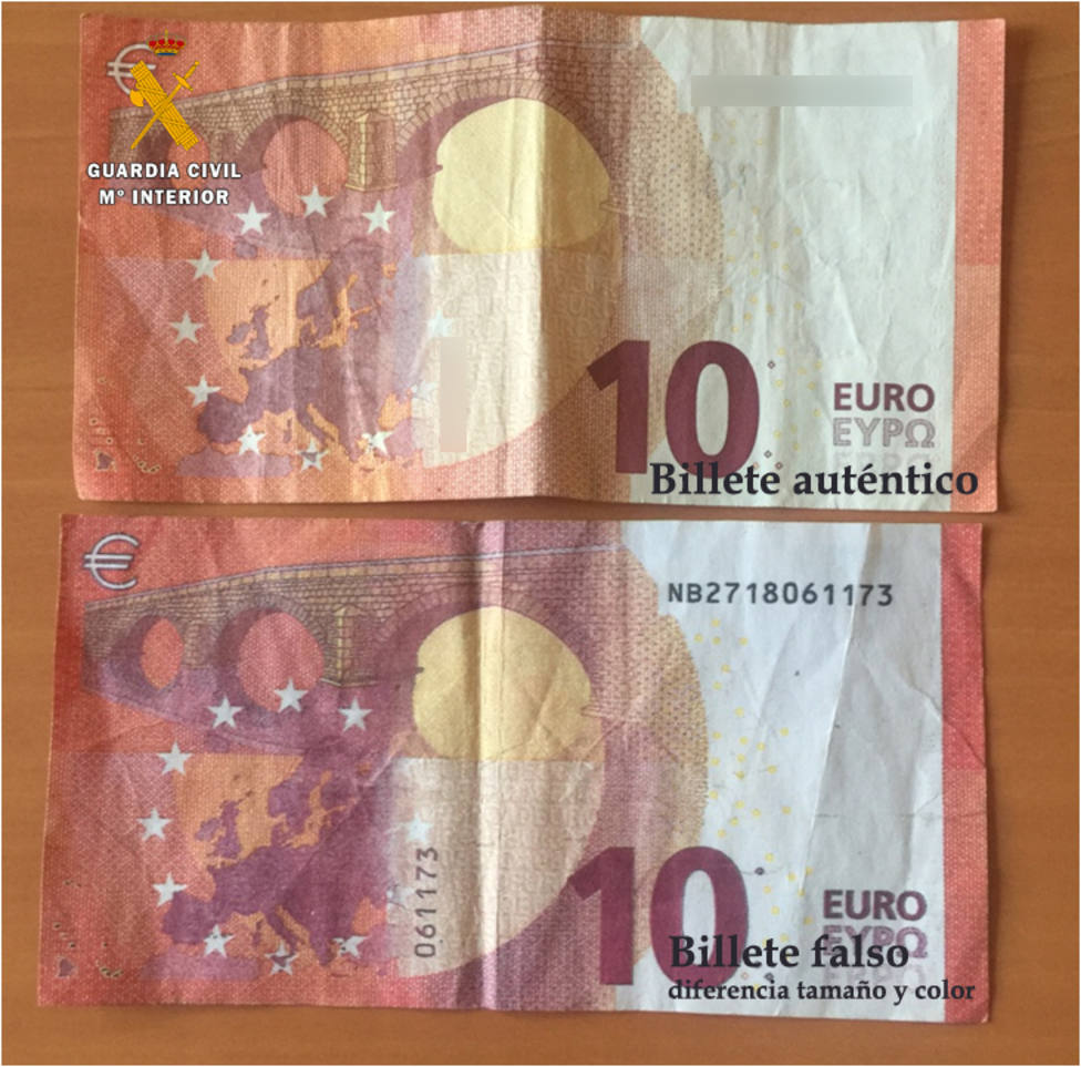 Detectados billetes falsos de 10 euros en Castro Urdiales