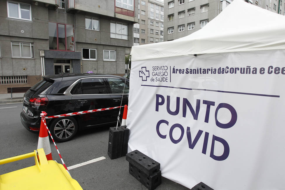 Punto de cribado del coronavirus en O Ventorrillo (A Coruña)