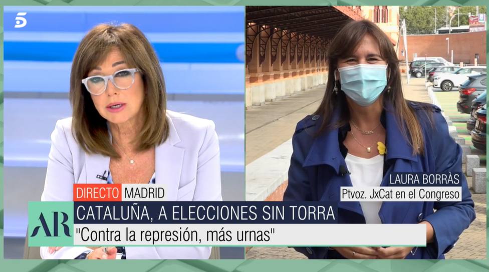 Ana Rosa Quintana y Laura Borràs (Telecinco)
