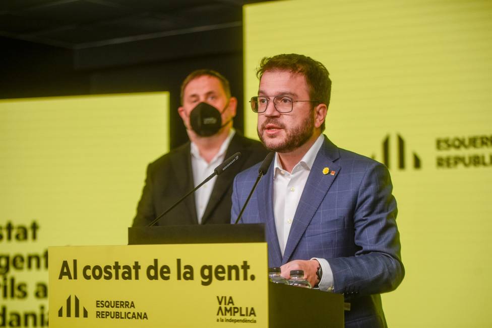 El candidato de ERC a la Presidencia de la Generalitat en la noche electoral del 14F - MARC PUIG - ERC