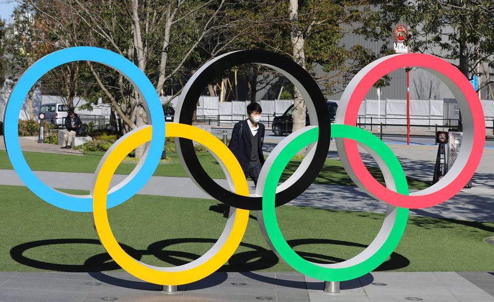 Los aros olímpicos en las calles de Tokio